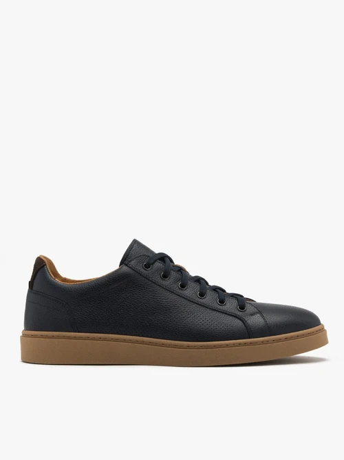 Pantofi sport bărbătești bleumarin cu talpă bej