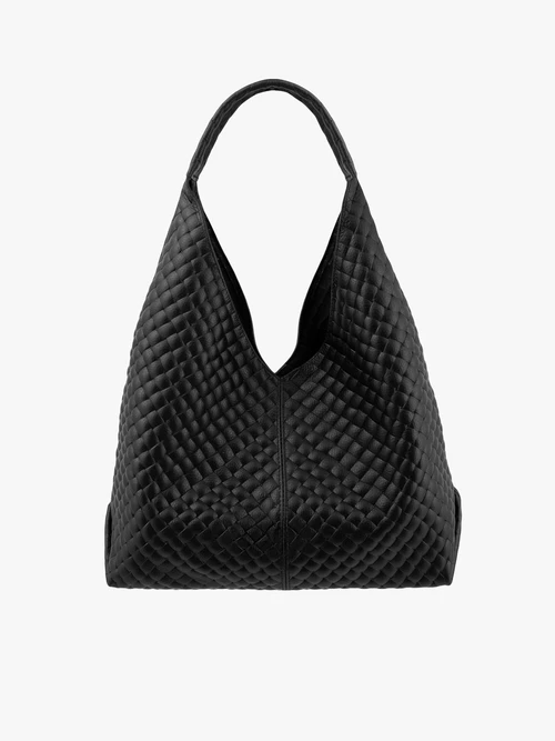 Geantă shopper neagră cu imprimeu izbitor